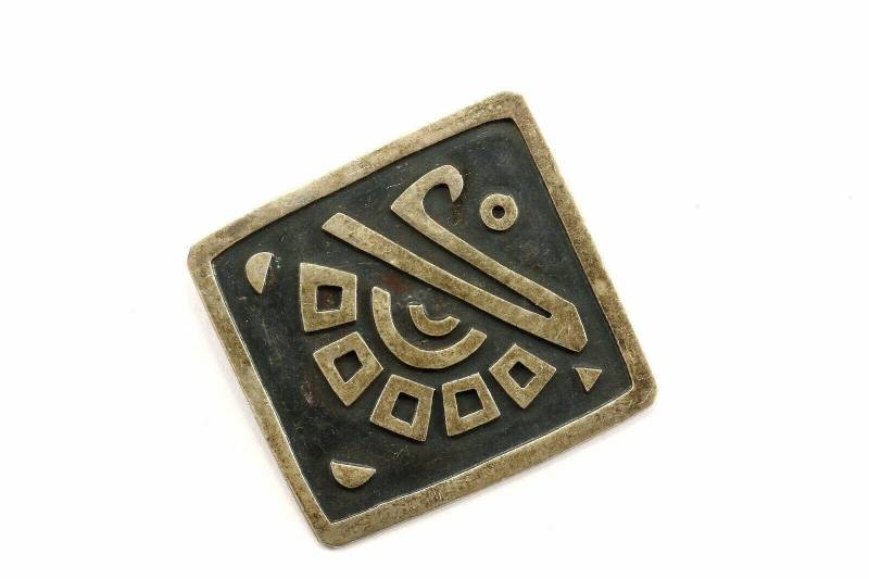 Vintage Mexiko Azteken Design Anstecknadel 925 Sterling Bb 1165(123720997217 von GabrielStar