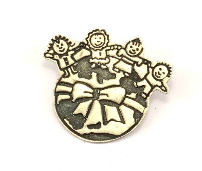 Vintage Mexiko Herz Planet & Kids Pin/Brosche 925 Sterling Bb 1109 von GabrielStar