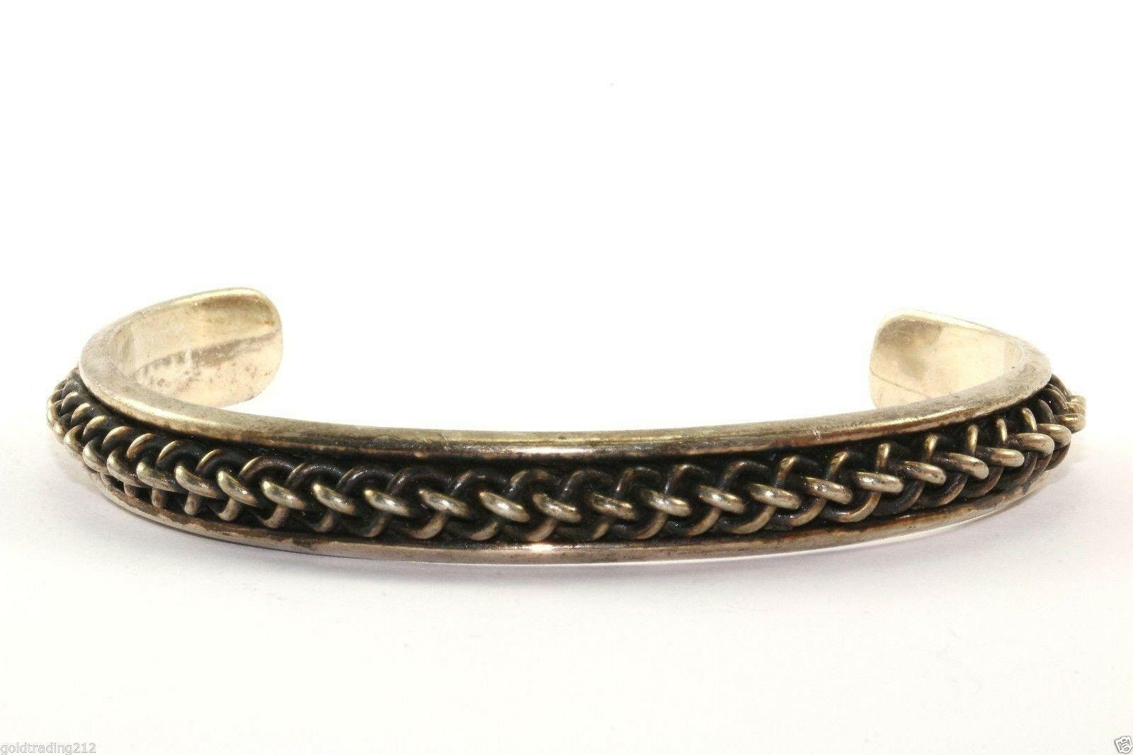 Vintage Mexiko Seil Akzent Sehr Antikes Manschette Armband 925 Sterling Br 1800(123720989868 von GabrielStar
