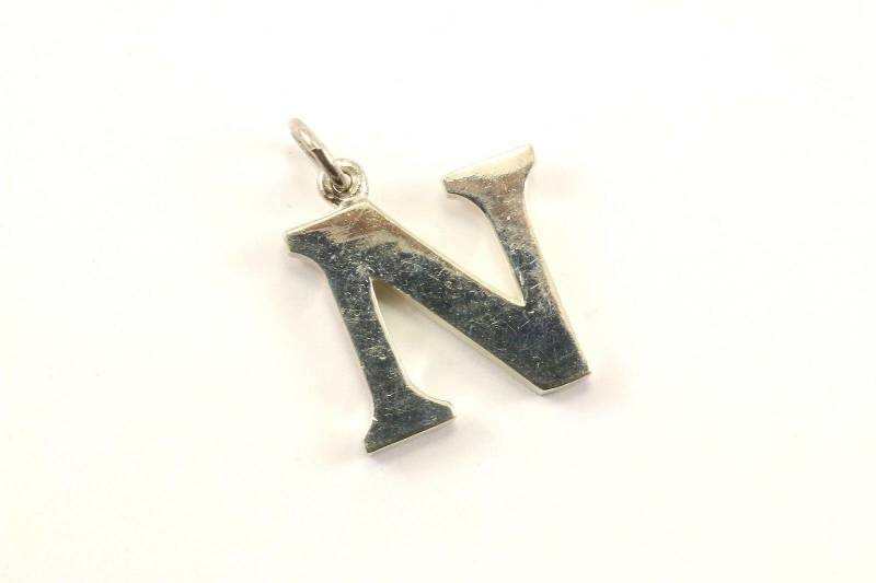 Vintage N Anfangsbuchstabe Design Anhänger 925 Sterling Pd 1839(401734525866 von GabrielStar