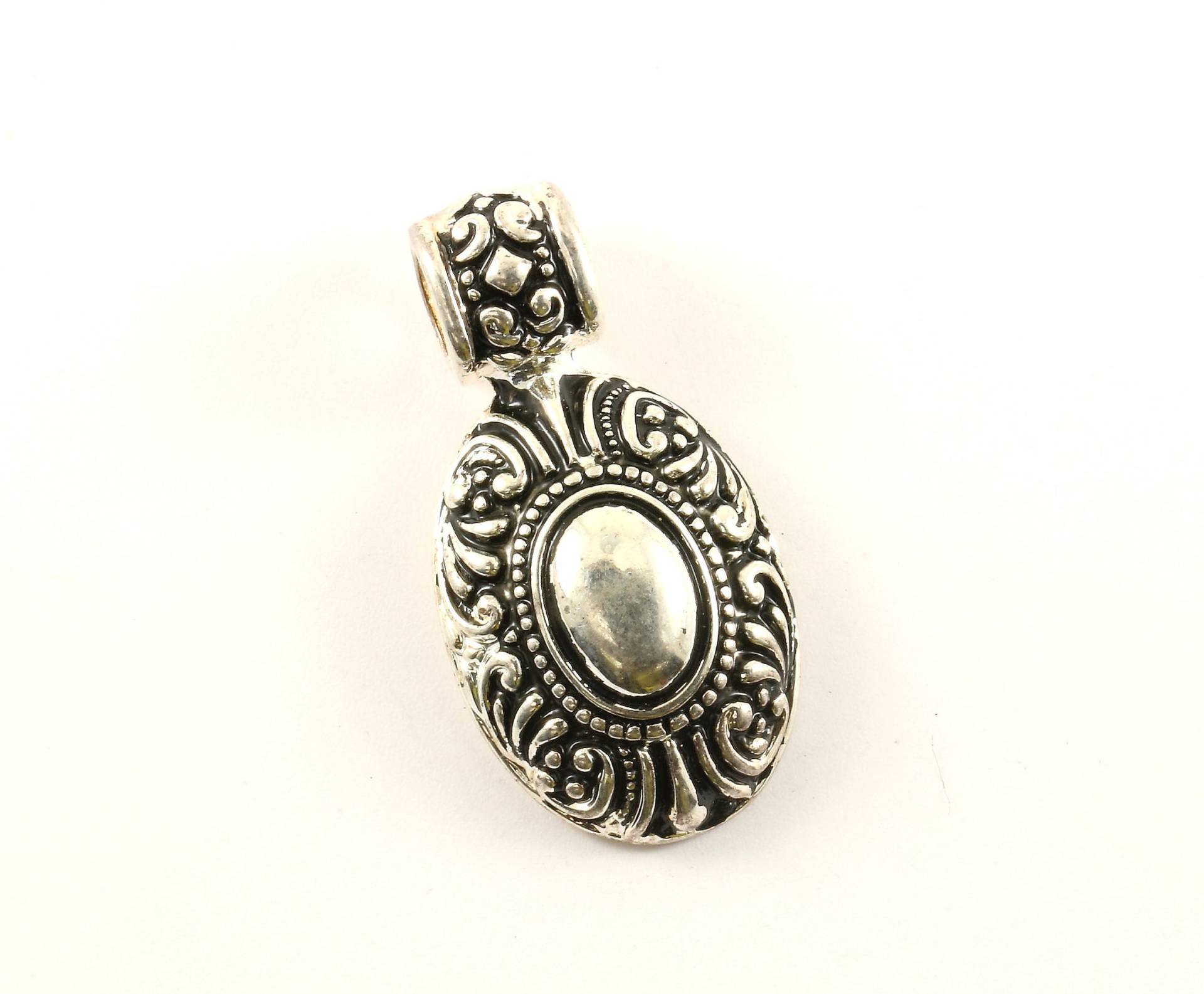 Vintage Oval-Scroll-Design Anhänger 925 Sterling Pd 2035 von GabrielStar