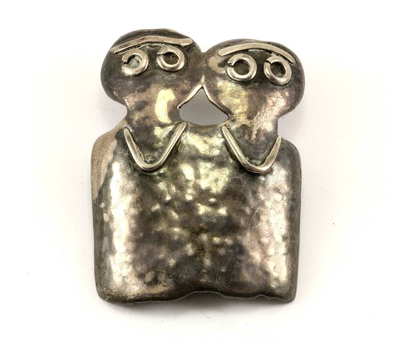 Vintage Paar Anstecknadel/Brosche 925 Sterling Silber Bb 1111 von GabrielStar