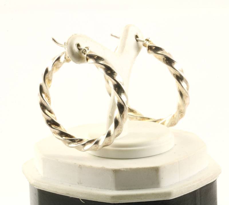 Vintage Runde Twisted Design Creolen 925 Sterling Silber Er 973 Vintage Runde Twisted Design Creolen 925 Sterling Silber Er 973 von GabrielStar