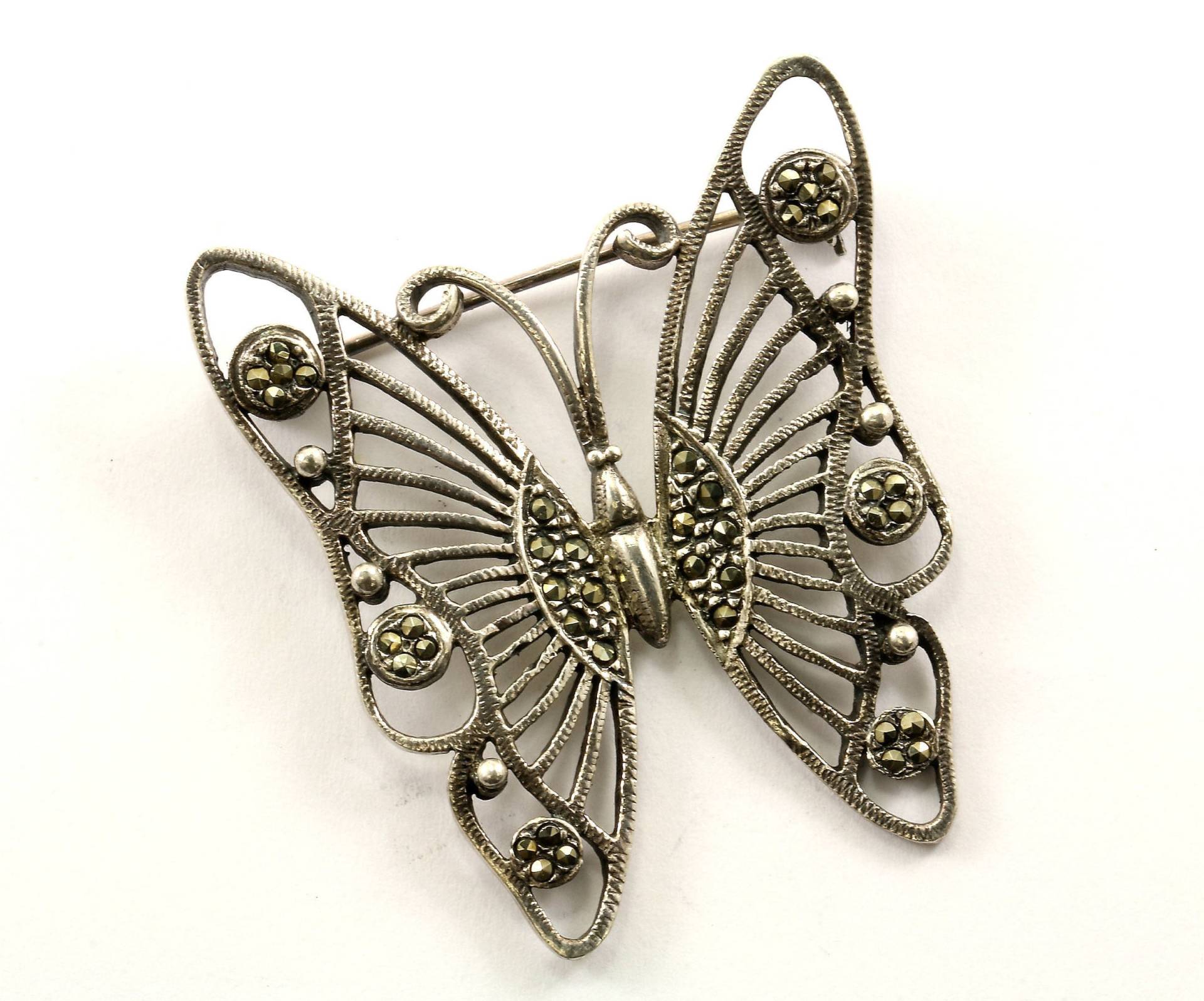 Vintage Schmetterling Markasit Design Anstecknadel/Brosche 925 Sterling Bb 47-E Vintage Schmetterling Markasit Design Anstecknadel/Brosche 925 Sterling Bb 47-E von GabrielStar