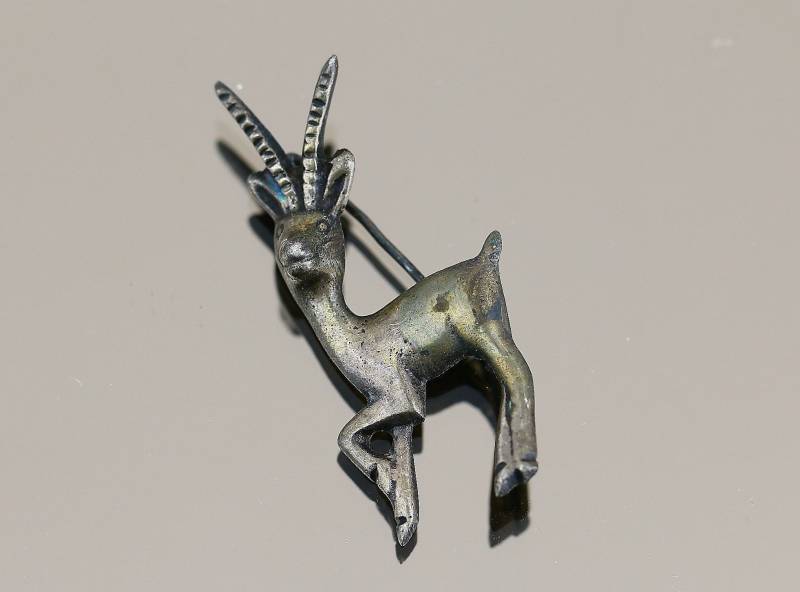 Vintage Schöne Antilope Tier Design Pin/Brosche 925 Sterling Bb 1819 von GabrielStar