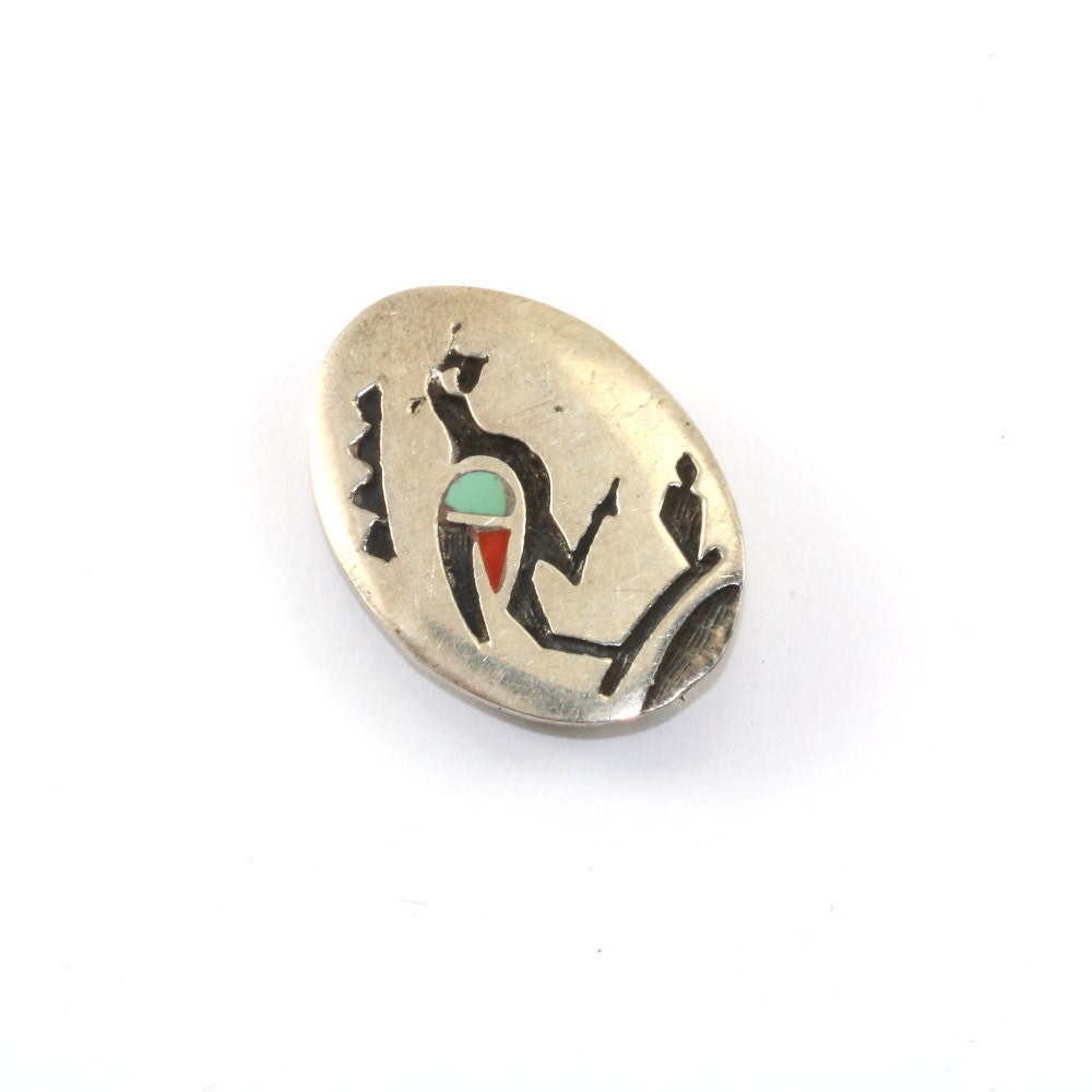 Vintage Southwestern Türkis Koralle Vogel Pin/Brosche 935 Sterling Bb 614 Vintage Southwestern Türkis Koralle Vogel Pin/Brosche 935 Sterling Bb 614 von GabrielStar
