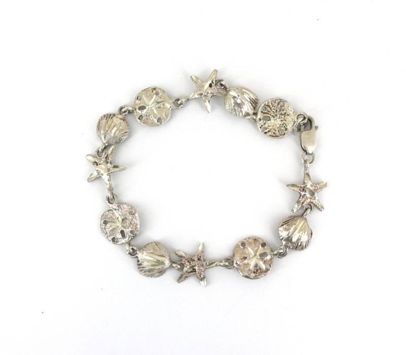 Vintage Strand Thema Link-Armband 925 Sterling Br 2221 | 123759770691 von GabrielStar