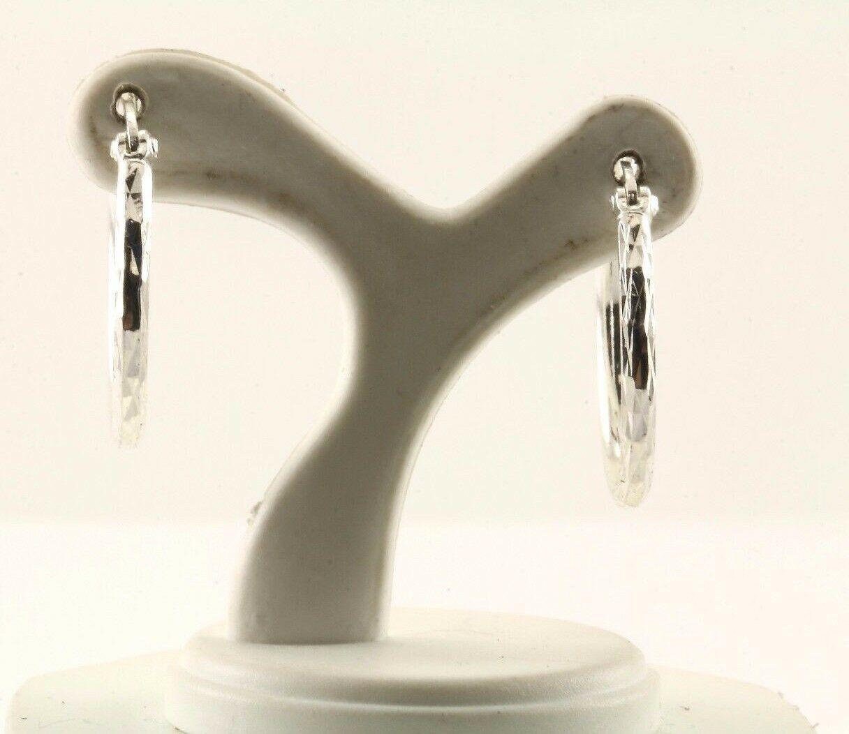 Vintage Strukturierte Hoop Ohrringe 925 Sterling Er 939-2(401742007685 von GabrielStar