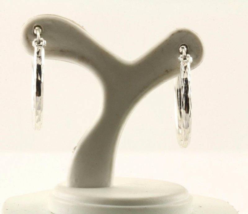 Vintage Strukturierte Hoop Ohrringe 925 Sterling Er 939-2(401742007685 von GabrielStar