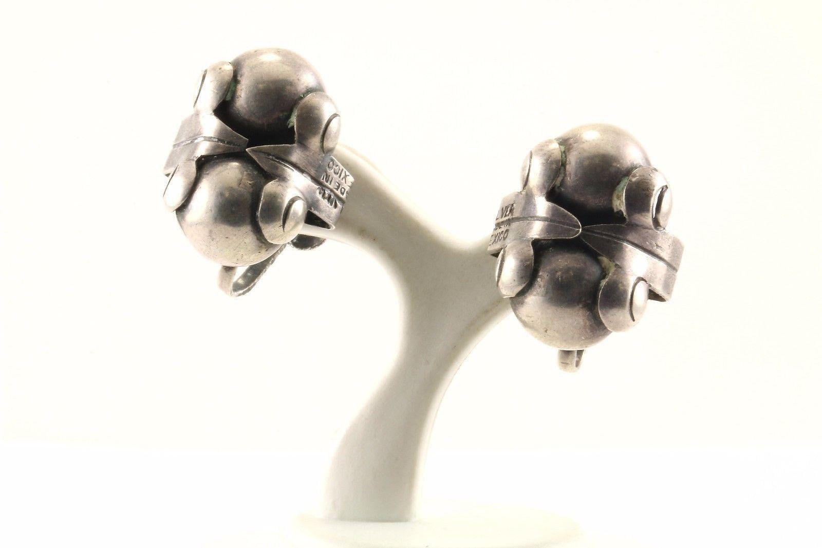 Vintage Taxco Bead Design Screw Back Earrings 925 Sterling Er 927 | 401742007692 von GabrielStar