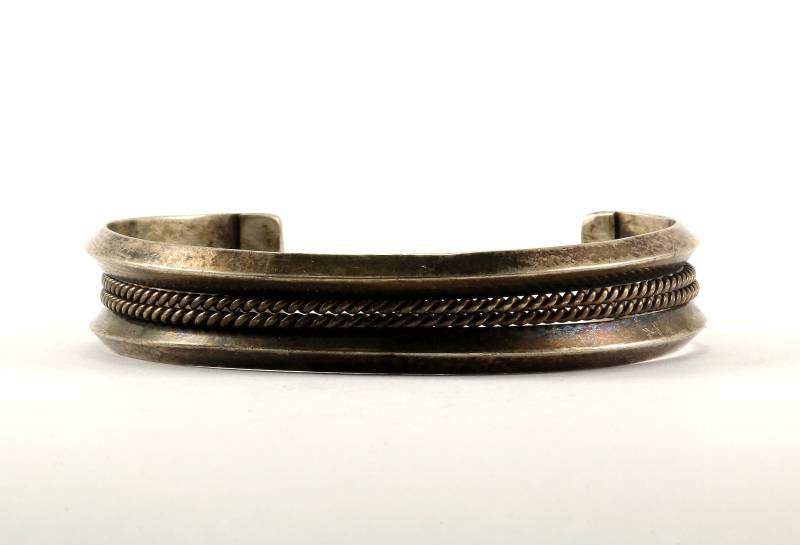 Vintage Twist Design Manschetten-Armband Sterling Silber Br 2394 von GabrielStar
