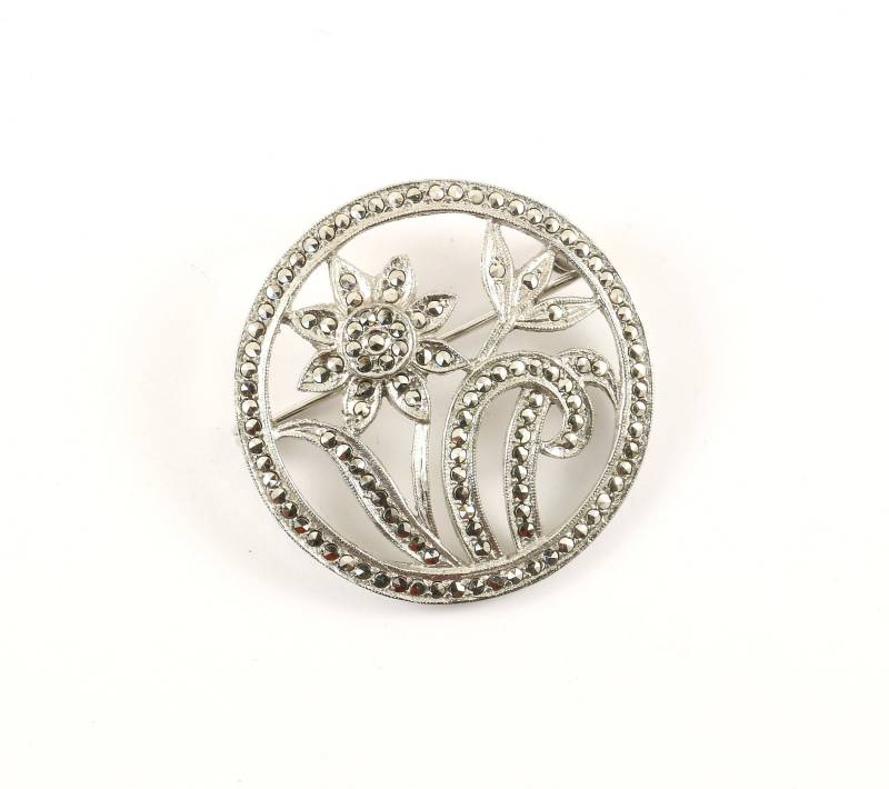 Vintage Wunderschöne Blumen Floral Markasit Design Anstecknadel/Brosche 925 Sterling Bb 1316 Vintage Wunderschöne Blumen Floral Markasit Design Anstecknadel/Brosche 925 Sterling Bb 1316 von GabrielStar