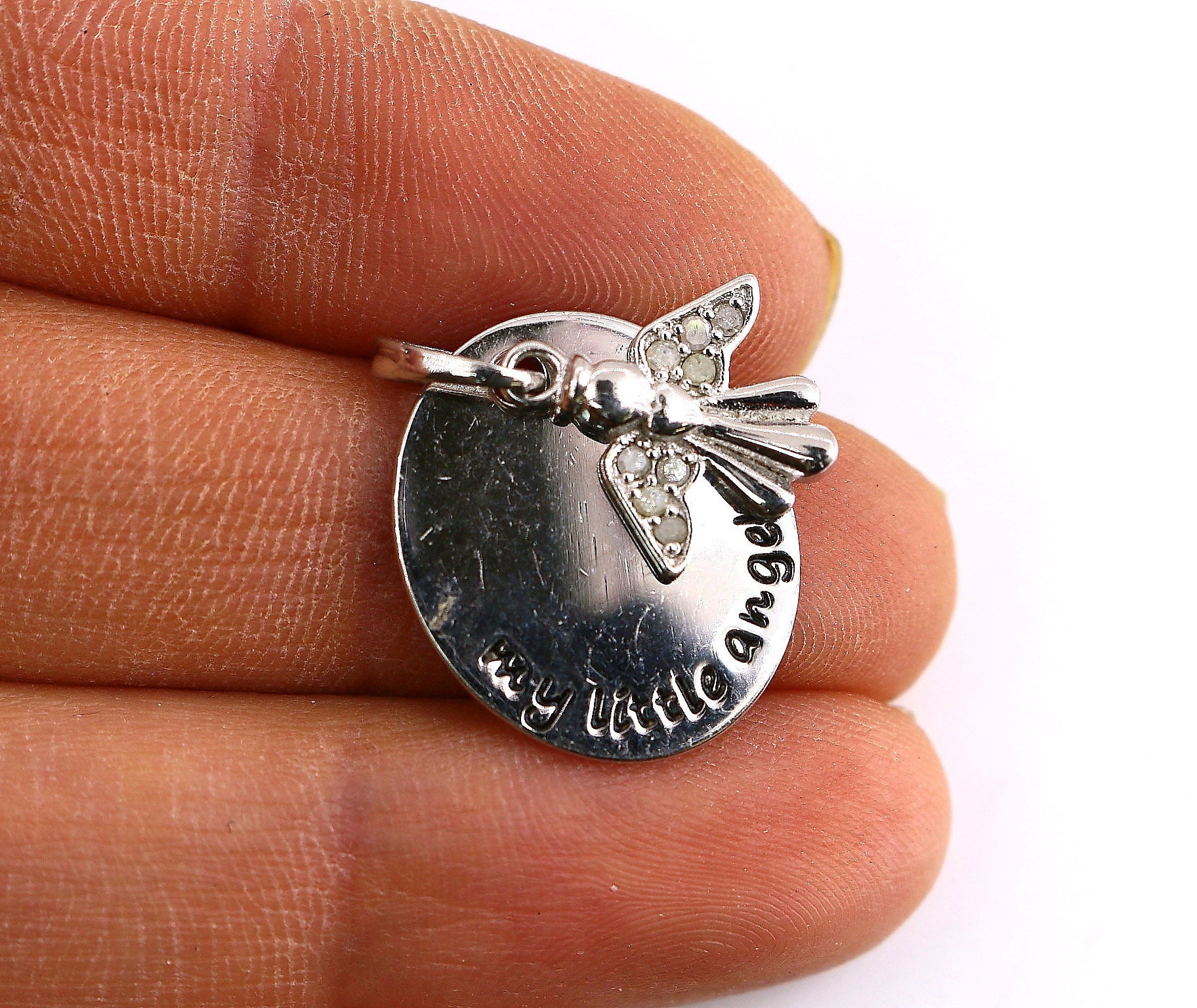 Vintage Wunderschöne My Little Angel Diamanten Design Anhänger 925 Sterling Silber Pd 2315 Vintage Wunderschöne My Little Angel Diamanten Design Anhänger 925 Sterling Silber Pd 2315 von GabrielStar