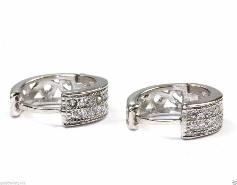 Vtg Halb Kristalle Zierliche Creolen 925 Sterling Er 50(401742007700 von GabrielStar