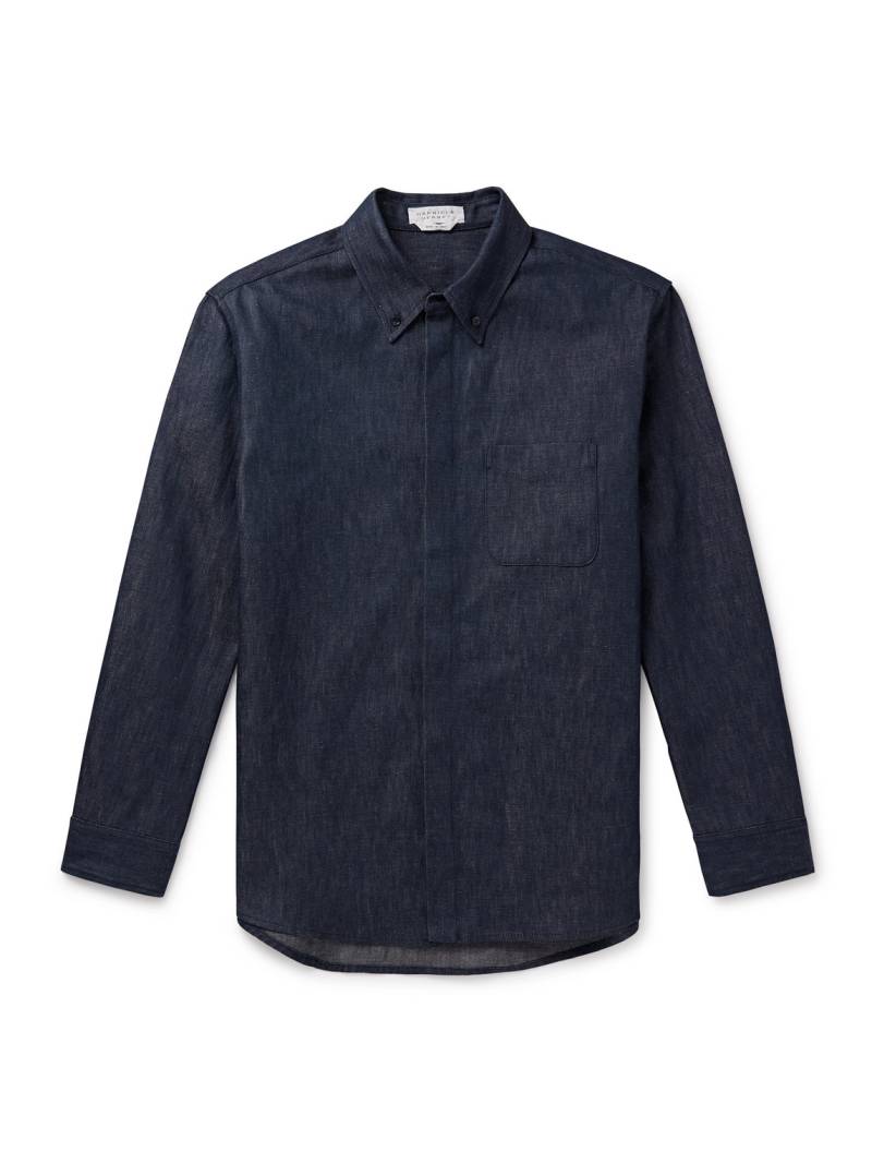 Gabriela Hearst - Cholul Button-Down Collar Cotton and Linen-Blend Chambray Shirt - Men - Blue - IT 50 von Gabriela Hearst