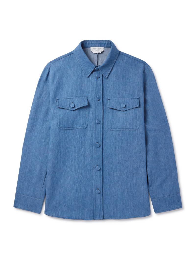Gabriela Hearst - Everly Cotton and Linen-Blend Chambray Overshirt - Men - Blue - IT 48 von Gabriela Hearst