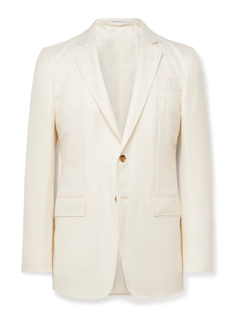Gabriela Hearst - Irving Slim-Fit Unstructured Wool, Silk and Linen-Blend Twill Suit Jacket - Men - Neutrals - IT 48 von Gabriela Hearst