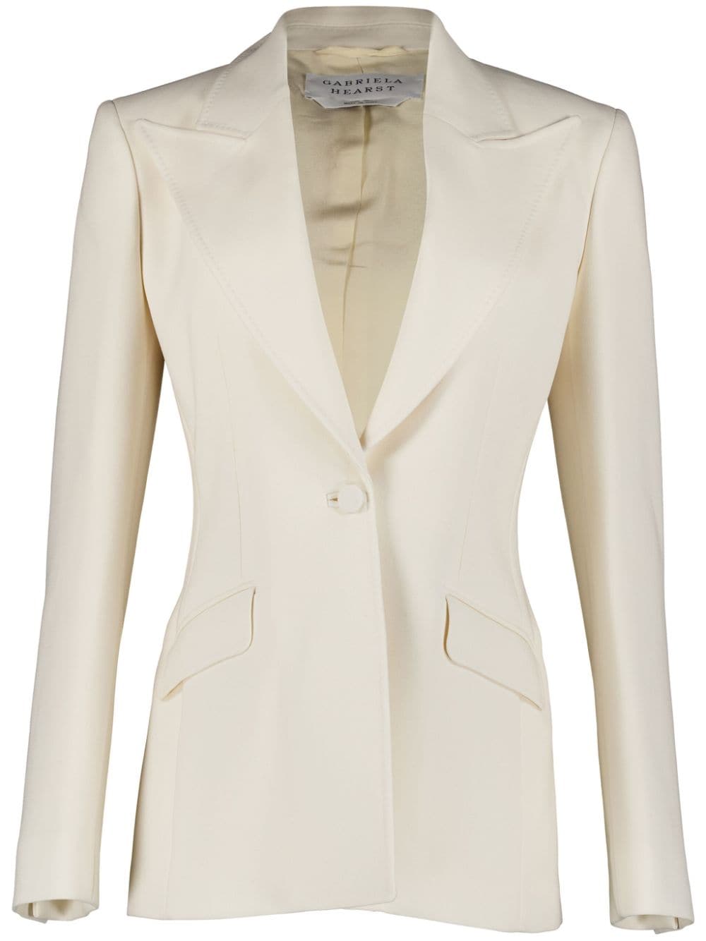 Gabriela Hearst Einreihiger Leiva Blazer - Weiß von Gabriela Hearst