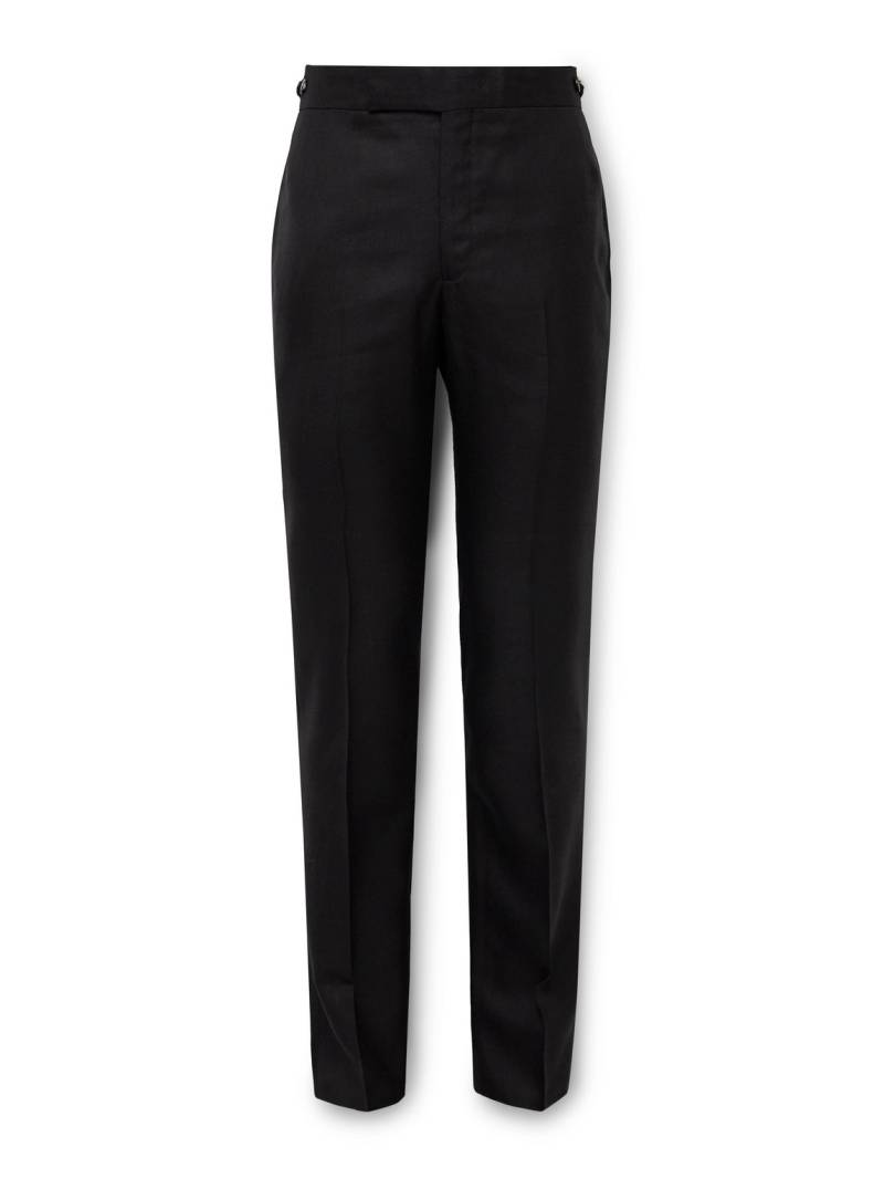 Gabriela Hearst - Sebastian Slim-Fit Straight-Leg Wool, Silk and Linen-Blend Twill Trousers - Men - Black - IT 48 von Gabriela Hearst
