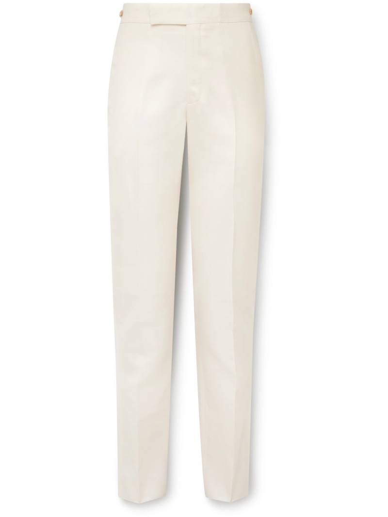 Gabriela Hearst - Sebastian Slim-Fit Straight-Leg Wool, Silk and Linen-Blend Twill Trousers - Men - Neutrals - IT 54 von Gabriela Hearst