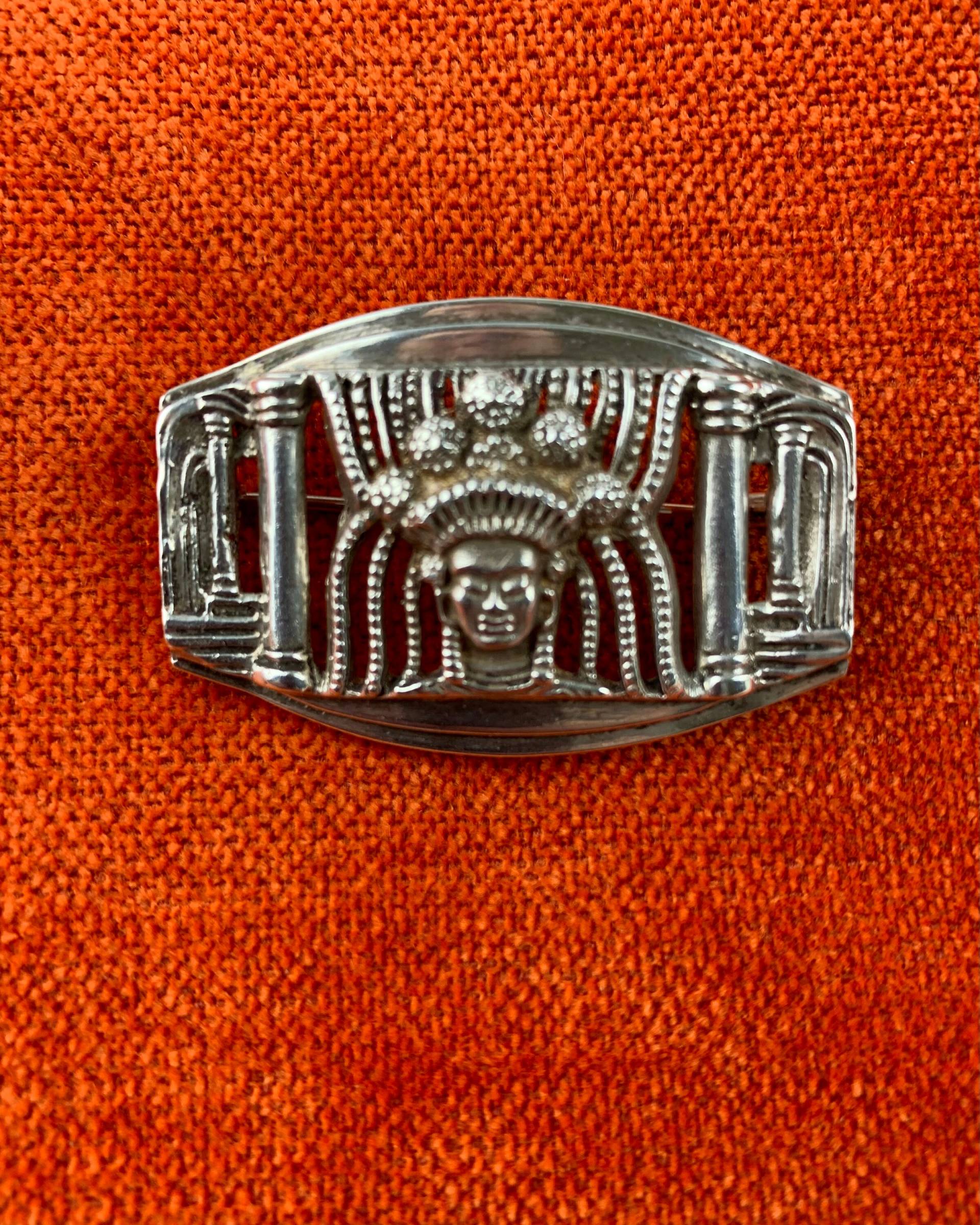 Vintage 1930Er Sterling Silber Brosche - Interessantes Göttinnenbild Made in France von GabrielasVintage