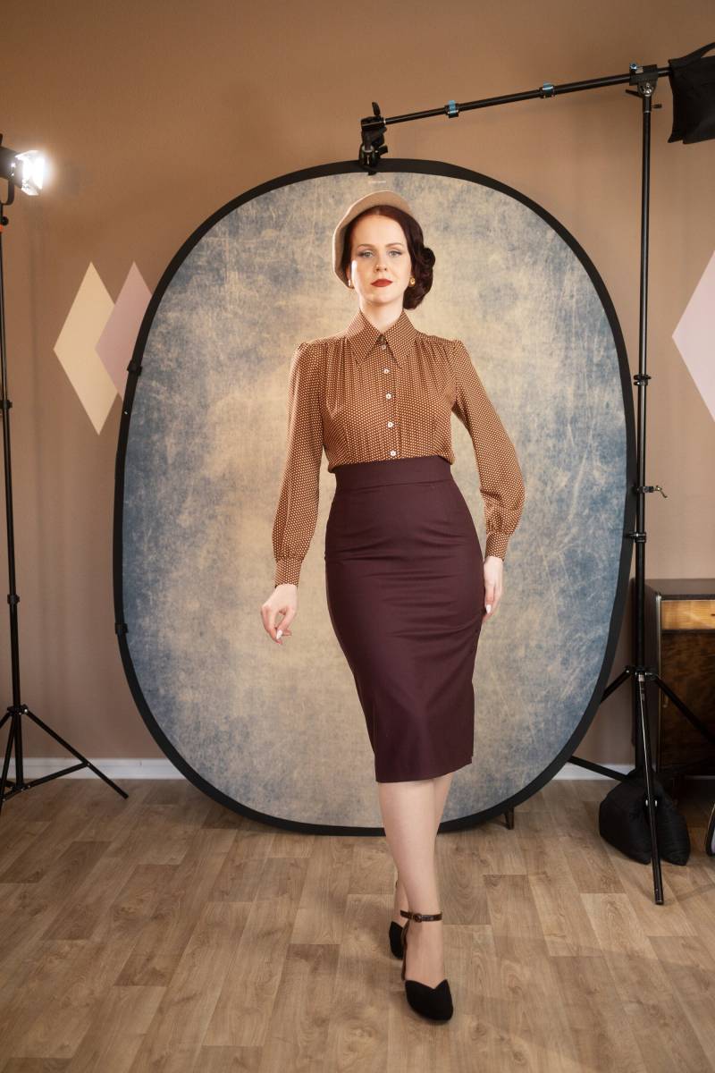 Lona, Eleganter Bleistiftrock Aus Wolle Mit Seitlichem Schlitz von GabrieleSabe