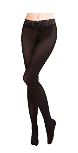 Gabriella Hipsters Exclusive Tights Low Waist Blickdicht Schwarz 3D Microfaser, schwarz, 42 von Gabriella