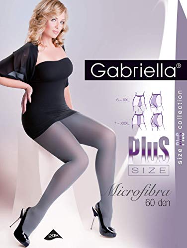 Gabriella Microfibre 60 DEN Strumpfhosen für Damen Plus Size | Einfarbige Winterstrumpfhosen | Dicke Strumpfhosen Blickdicht | Chocco Größe XXXL von Gabriella