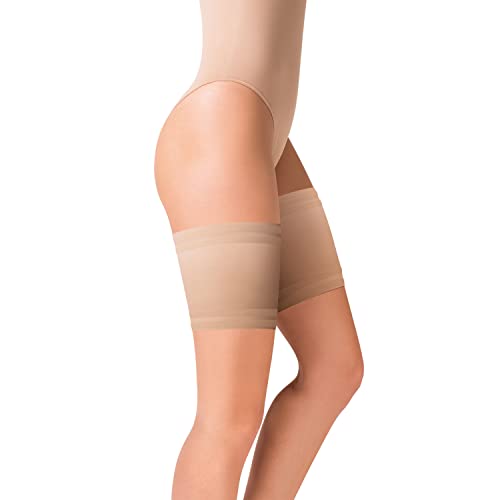 Gabriella Satin-Strumpfband für Damen Gegen Hautirritationen | Halterloses Elastisches Oberschenkelband Plus Size mit Streifen aus Silikon | Bequemes Selbsttragendes Damen-Strumpfband von Gabriella