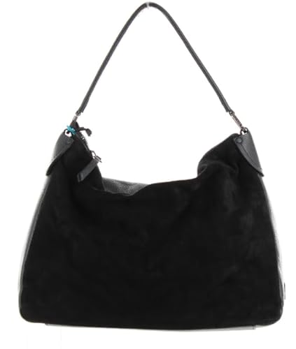 Gabs KUSCHELTASCHE GRÖSSE L BULL CROSTA SCHWARZ von Gabs