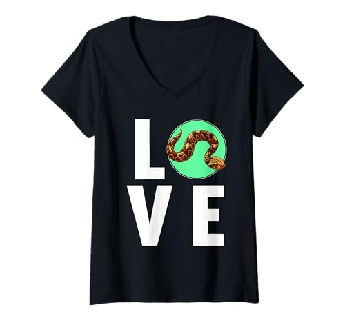 Damen Gabunvipern Gabunviper T-Shirt mit V-Ausschnitt Damen Gabunvipern Gabunviper T-Shirt mit V-Ausschnitt von Gabunvipern Gabunviper Tier Shop