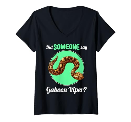 Damen Gabunvipern Gabunviper T-Shirt mit V-Ausschnitt Damen Gabunvipern Gabunviper T-Shirt mit V-Ausschnitt von Gabunvipern Gabunviper Tier Shop