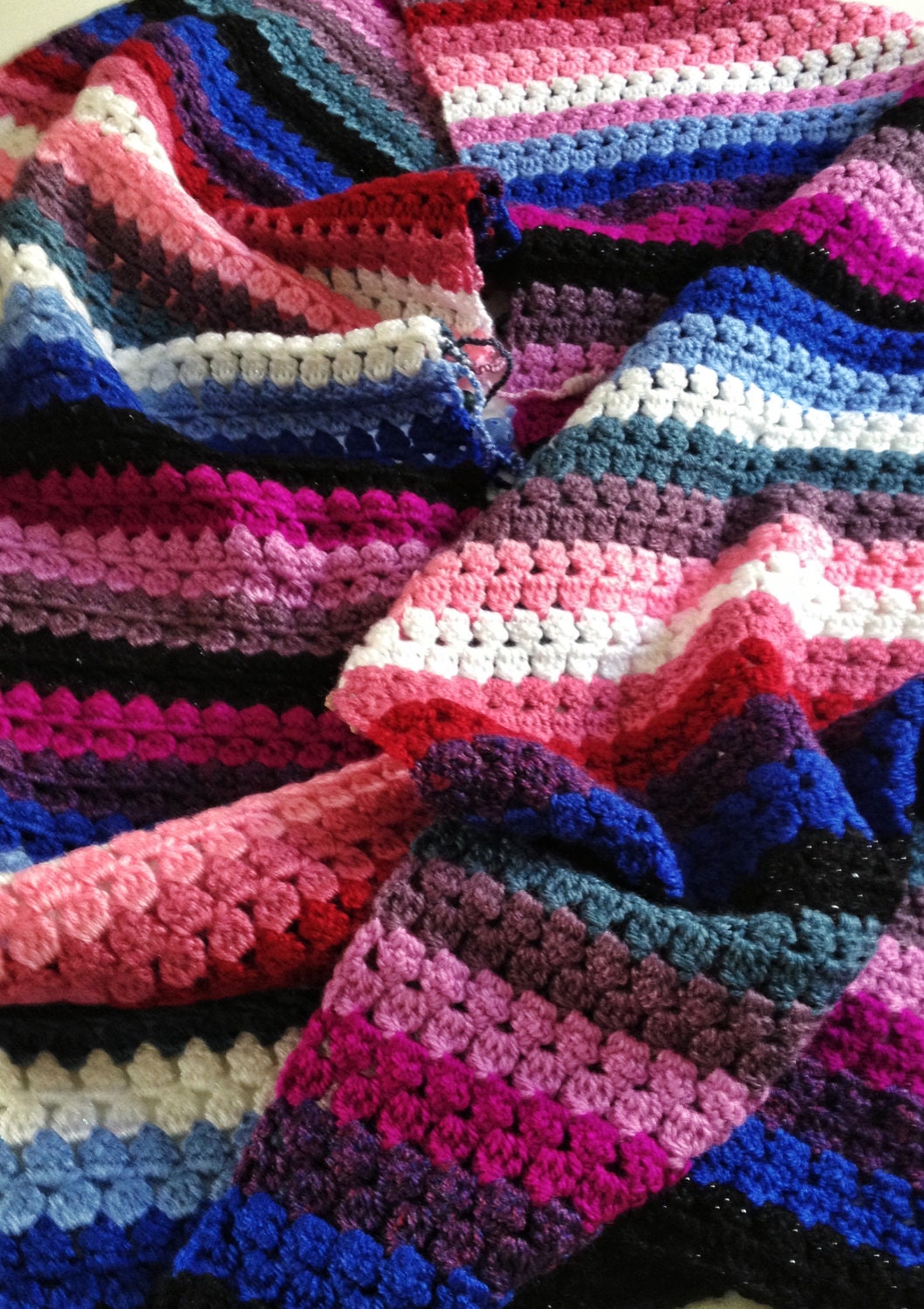 Purpur Und Blau Perlen Häkeln Schal Purpur Und Blau Perlen Häkeln Schal von GabyCrochetCrafts
