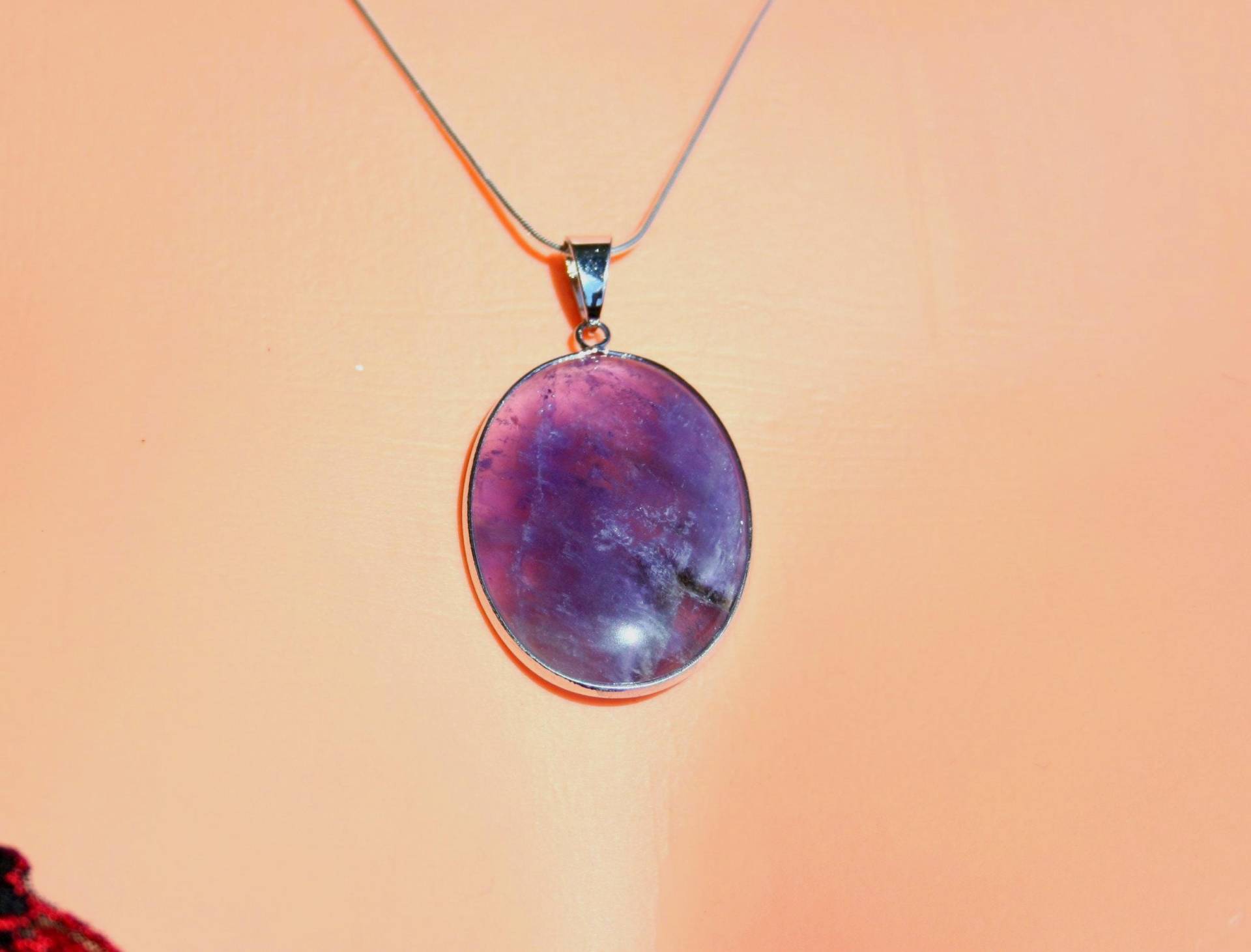 Amethyst Halskette, Anhänger, Sterling Silber Kette von GabyJewellery