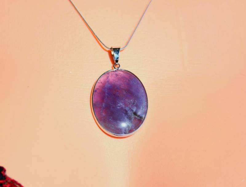 Amethyst Halskette, Anhänger, Sterling Silber Kette von GabyJewellery