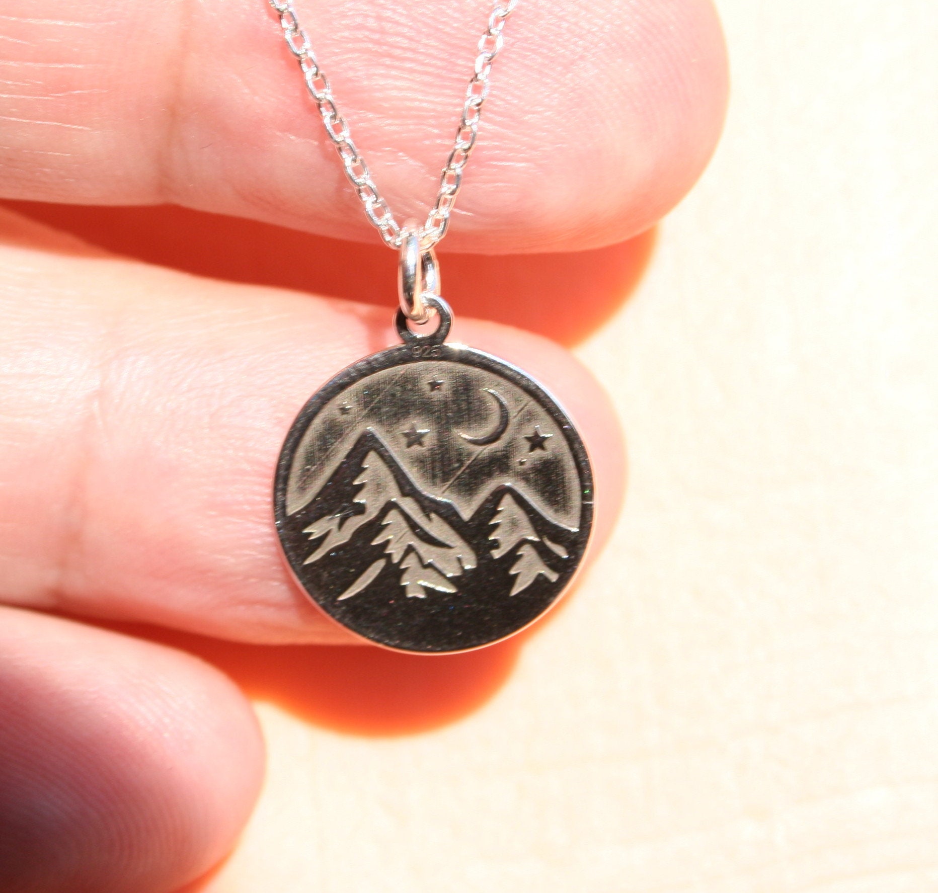 Berg Halskette, Sterling Silber Halskette von GabyJewellery