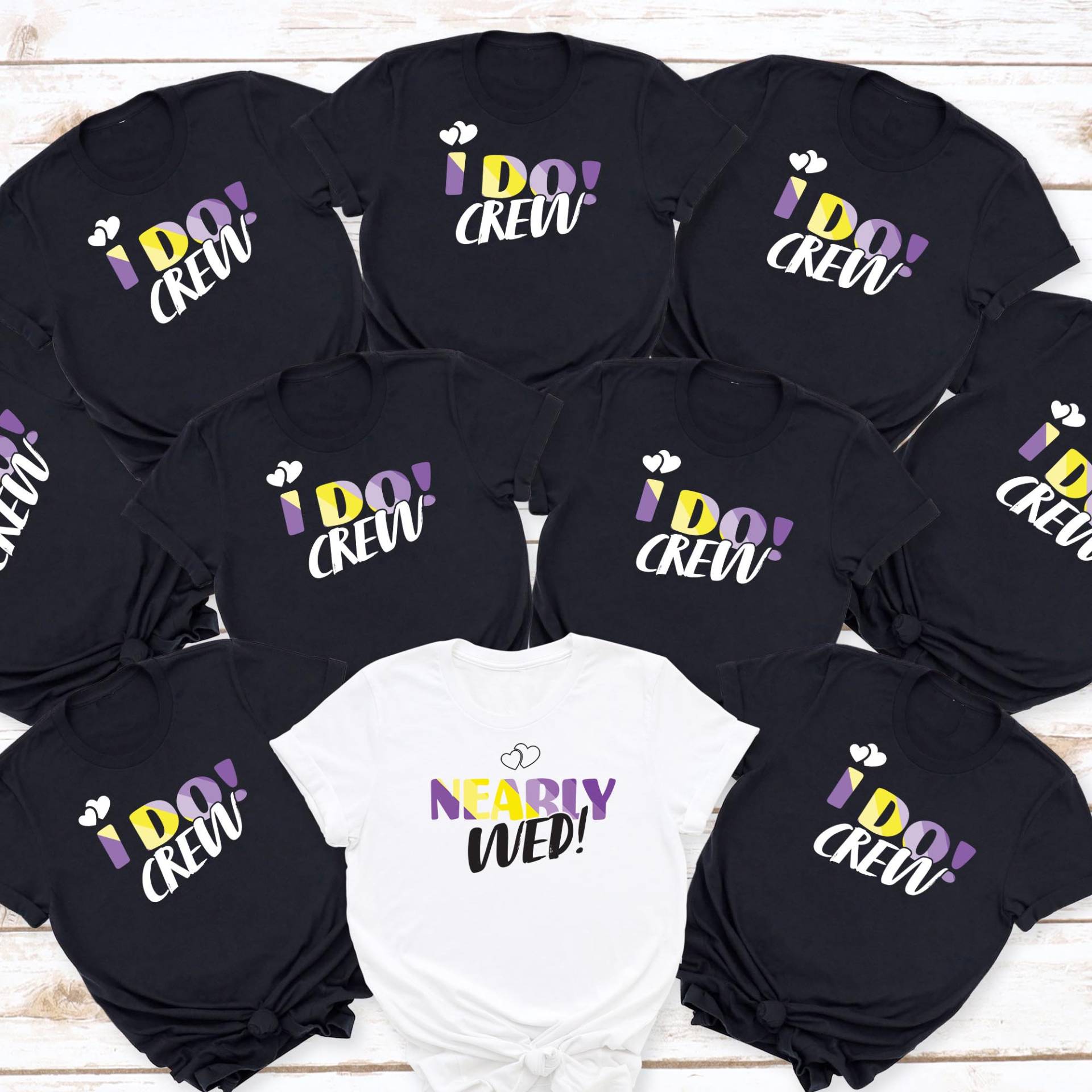 Fast Mi & I Do Crew Gender Neutral Wedding Shirt, Nonbinary Wedding, Enby Engagement, Lgbtq Nb Braut Bräutigam Party, Bachelorette Decor Fast Mi & I Do Crew Gender Neutral Wedding Shirt, Nonbinary Wedding, Enby Engagement, Lgbtq Nb Braut Bräutigam Party, Bachelorette Decor von GabyandTali