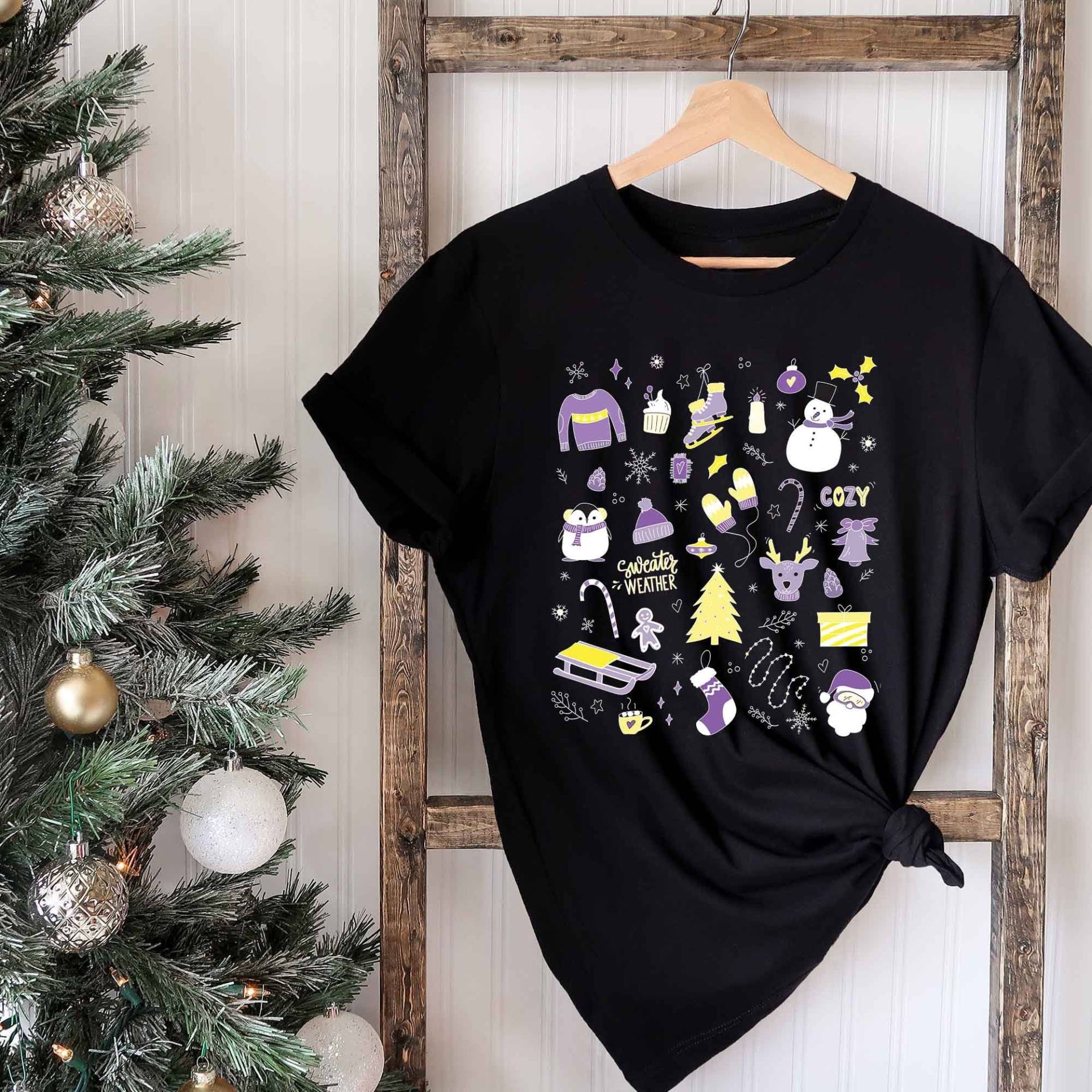 Nichtbinäres Flaggen-Stolz-Weihnachtshemd, Subtiles Nichtbinäres Stolz-Weihnachtsikonen-T-Shirt, Enby-Stolz-Feiertags-T-Shirt, Queer Nichtbinäres Flaggen-Stolz-Weihnachtshemd, Subtiles Nichtbinäres Stolz-Weihnachtsikonen-T-Shirt, Enby-Stolz-Feiertags-T-Shirt, Queer von GabyandTali
