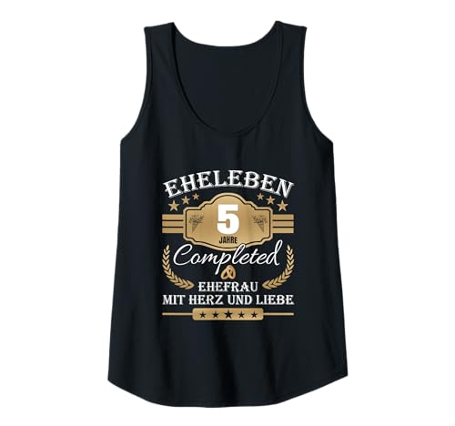 Damen 5. Hochzeitstag Gadget Ehefrau Mit Herz Hölzerne Hochzeit Tank Top Damen 5. Hochzeitstag Gadget Ehefrau Mit Herz Hölzerne Hochzeit Tank Top von Gadget Hochzeitstag & Hölzerne Hochzeit Geschenk