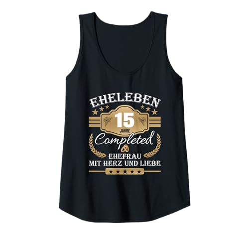 Damen 15. Hochzeitstag Gadget Ehefrau Mit Herz Kristallhochzeit Tank Top Damen 15. Hochzeitstag Gadget Ehefrau Mit Herz Kristallhochzeit Tank Top von Gadget Hochzeitstag & Kristallhochzeit Geschenk