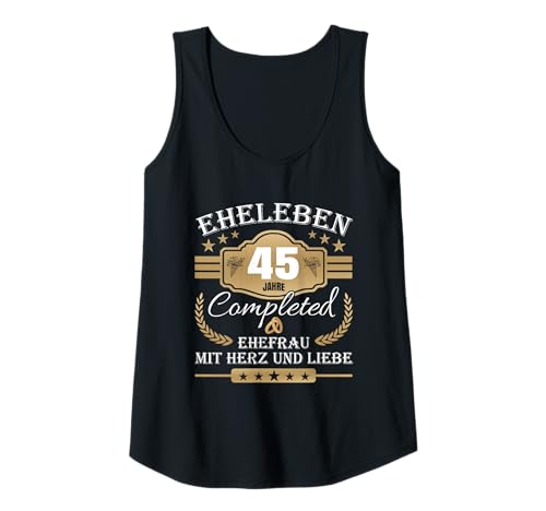 Damen 45. Hochzeitstag Gadget Ehefrau Mit Herz Messinghochzeit Tank Top Damen 45. Hochzeitstag Gadget Ehefrau Mit Herz Messinghochzeit Tank Top von Gadget Hochzeitstag & Messinghochzeit Geschenk