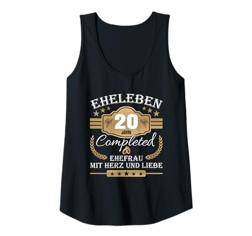 Damen 20. Hochzeitstag Gadget Ehefrau Mit Herz Porzellanhochzeit Tank Top Damen 20. Hochzeitstag Gadget Ehefrau Mit Herz Porzellanhochzeit Tank Top von Gadget Hochzeitstag & Porzellanhochzeit Geschenk