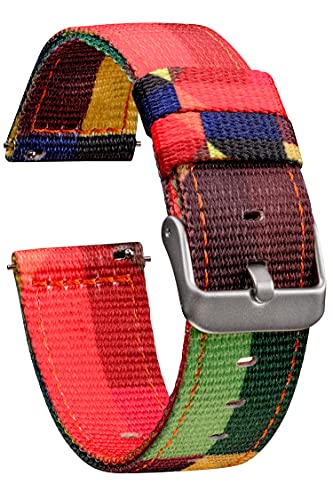 GadgetWraps Nylon-Uhrenarmband mit Schnellspannstiften – kompatibel mit Gizmo Watch, Samsung, Pebble – 20 mm (Farbe Diamonds) von GadgetWraps