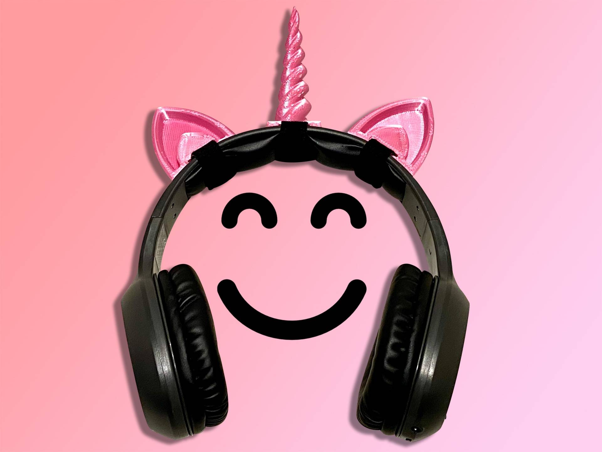 Pinke Einhorn Ohren + Horn Für Kopfhörer, Cosplay Props & Cosplay. Twitch Streamer Gaming-Headset Aufsatz von Gadgetalicious