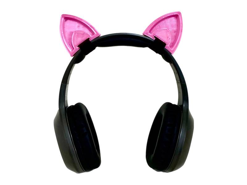 Pinke Katzenohren Für Kopfhörer, Accessoires & Cosplay Requisiten. Twitch Streamer Gaming-Headset Aufsatz von Gadgetalicious