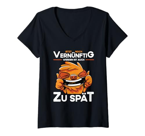 Damen Vernünftig Werden Stimmungsmacher Party Gadgets Rente T-Shirt mit V-Ausschnitt Damen Vernünftig Werden Stimmungsmacher Party Gadgets Rente T-Shirt mit V-Ausschnitt von Gadgets Rente und Stimmungsmacher Party