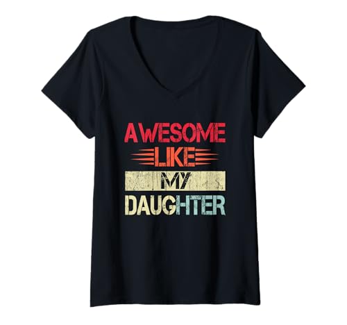 Damen Lustiges Vatertagsgeschenk für Väter T-Shirt mit V-Ausschnitt von Gadi