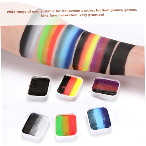 Gadpiparty 1 Satz 12 -stil -farbpalette Halloween Schminke Farbe Bausätze Schild Gesicht Uv Malen Wasser Party Schminkdekor Party-körperbemalung Festival Face Paint Stick Pigmentpulver von Gadpiparty