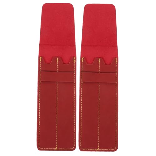 Gadpiparty 1 Satz Etui Schlüssel Blau Zubehör Griff Universal- Schreibwaren Für Party Stifthalter Süß Stiftbeutel Cooler Stifthalter Stifttaschen Tagebuch Stifthalter Leder Rotwein 2 Stück von Gadpiparty