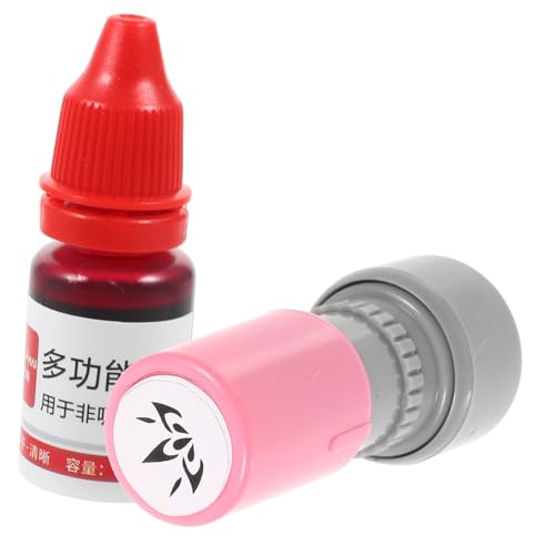 Gadpiparty 1 Satz Red Stempelzubehör LED Gesichtsstempel Make-up-Stempel für Mädchen kleiner Make-up-Stempel süße Briefmarken Gesichts-Make-up-Stempel Blumendruckstempel Name Stempel Plastik von Gadpiparty